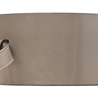Gucci Calfskin Horsebit Wide Belt 80 32 Grey 6 of 6