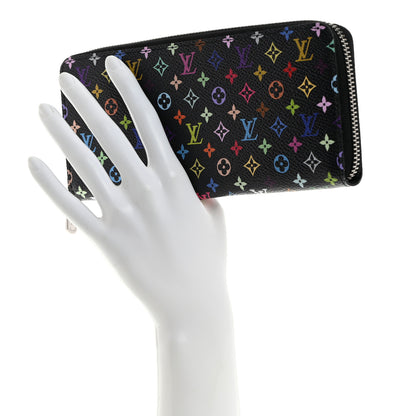 Louis Vuitton LV X TM Monogram Multicolor Clemence Wallet Black 2 of 7