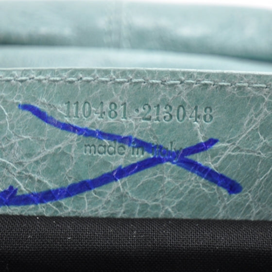 Balenciaga Chevre Porte Toilette Makeup Clutch Seafoam 1 of 1