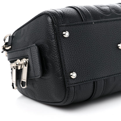 Gucci Piuma Calfskin Jumbo GG Embossed Mini Duffle Bag Black 7 of 8