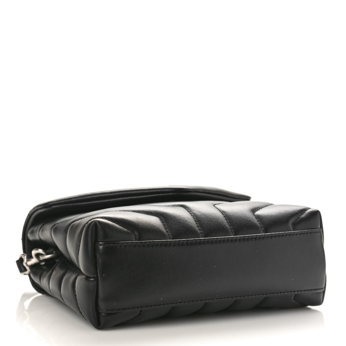 Calfskin Y Quilted Monogram Toy Loulou Crossbody Bag Black