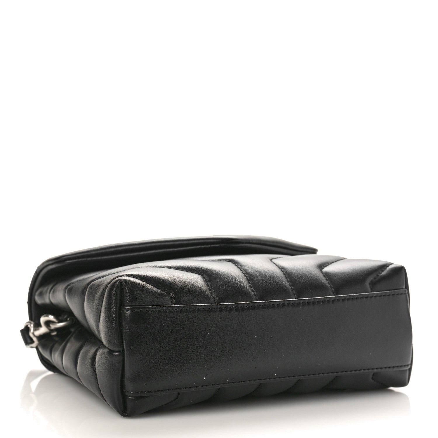 Saint Laurent Calfskin Y Quilted Monogram Toy Loulou Crossbody Bag Black 4 of 8