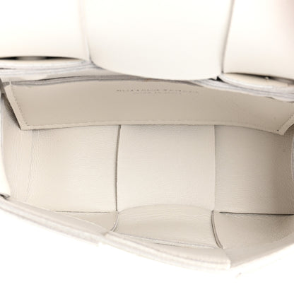 Bottega Veneta Lambskin Maxi Intrecciato Extra Mini Cassette Crossbody Bag White 5 of 12