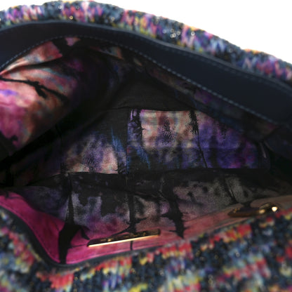 Chanel Tweed Quilted Medium Chanel 19 Flap Dark Multicolor 5 of 10