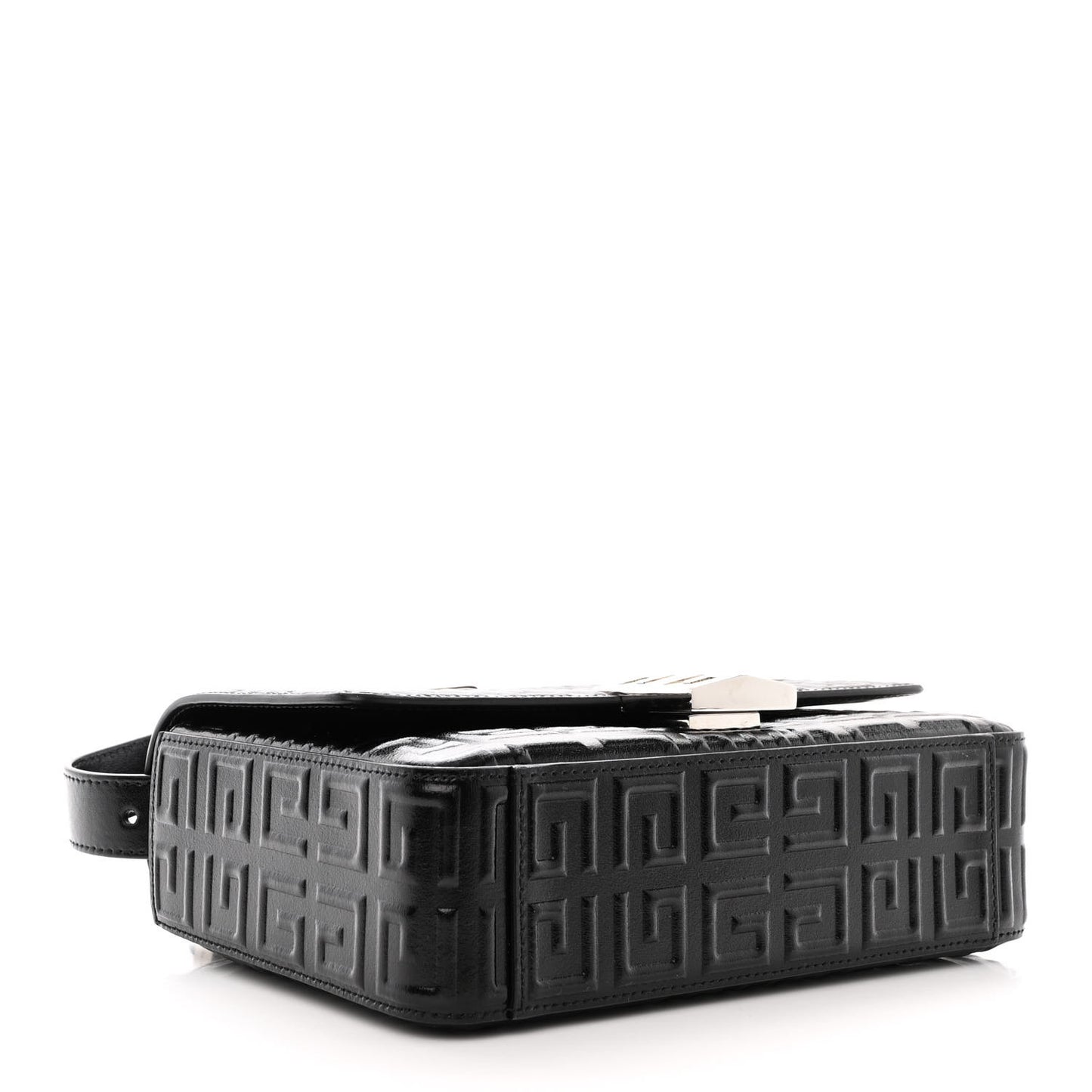 Calfskin 4G Embossed Medium Shoulder Bag Black
