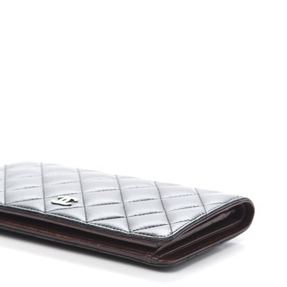 Chanel Lambskin Quilted Yen Wallet Black 12 of 13
