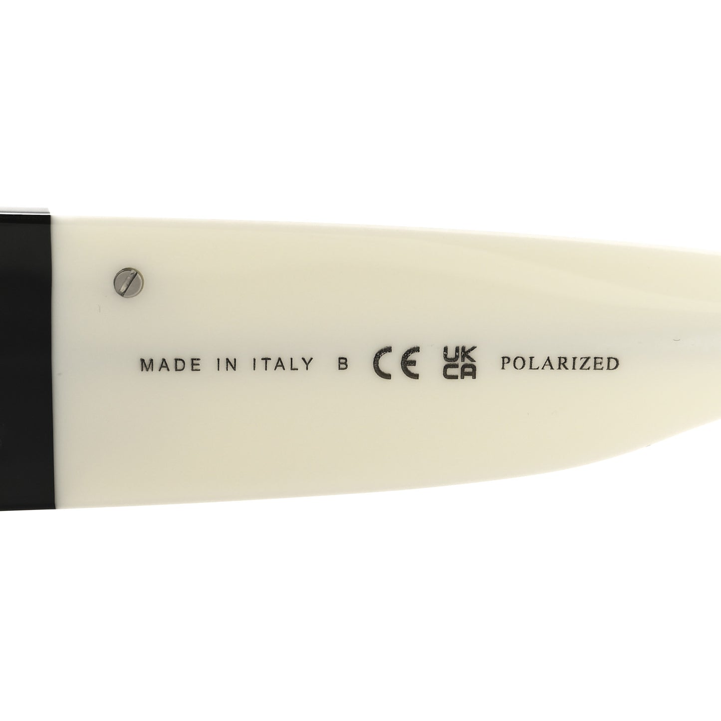 Acetate Polarized Rectangle Sunglasses 5525 Black White