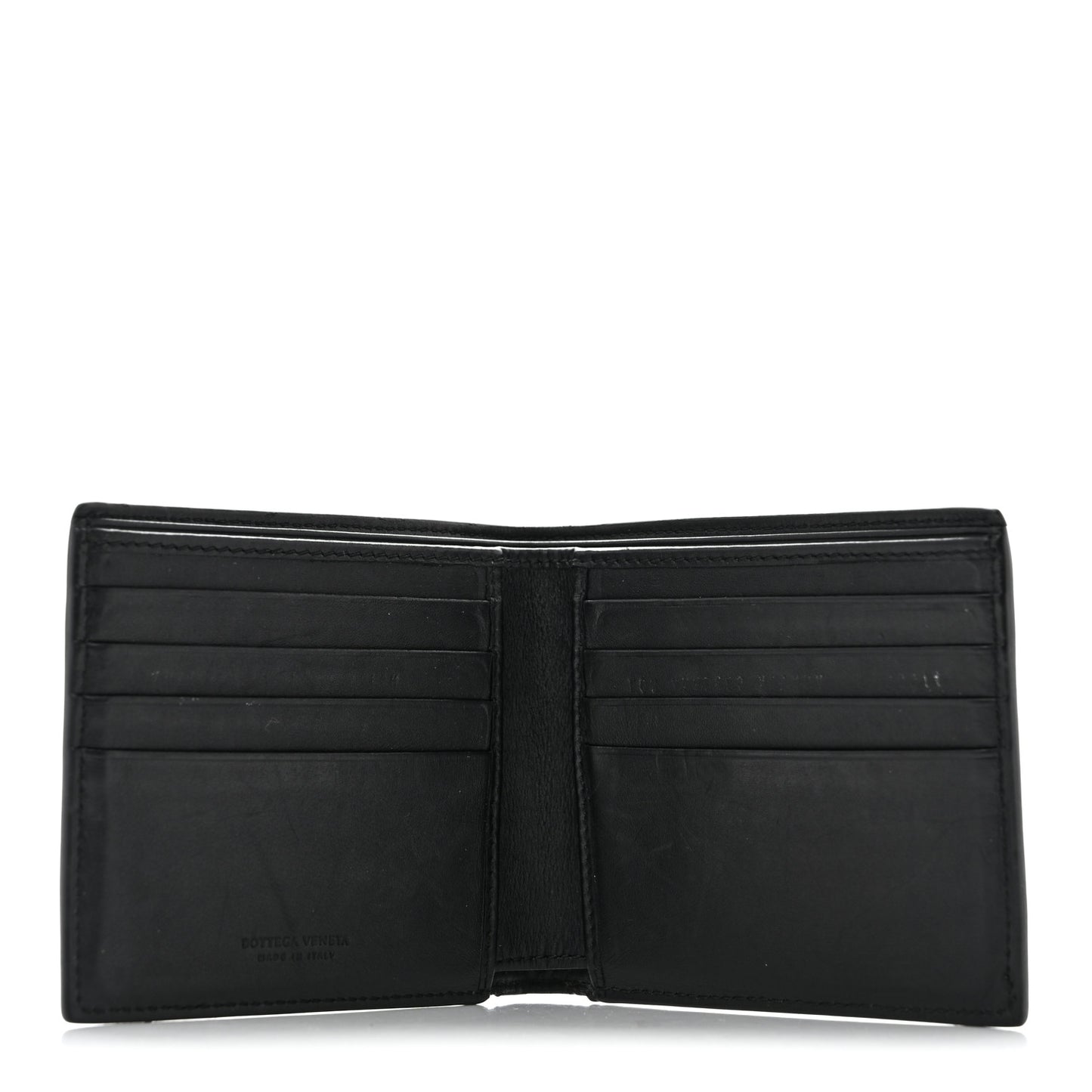 Nappa Intrecciato Bi-Fold Wallet Black