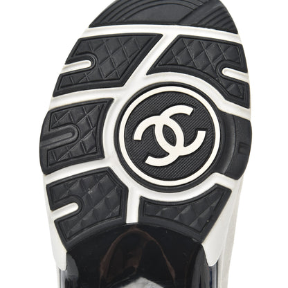 Chanel Nylon Calfskin Suede CC Womens Sneakers 37 White Orange 7 of 15