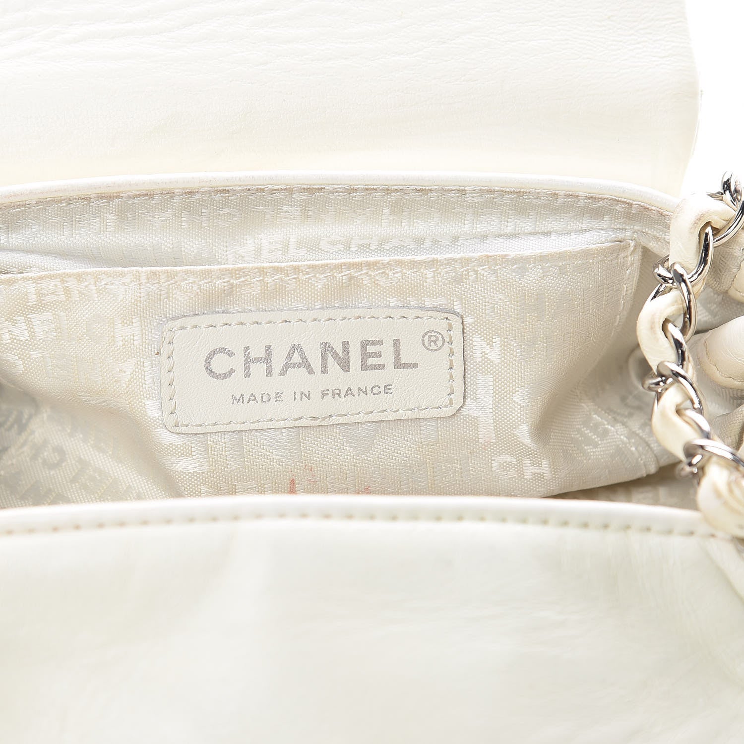 Chanel Lambskin Quilted Small Accordion Flap White 6 of 21
