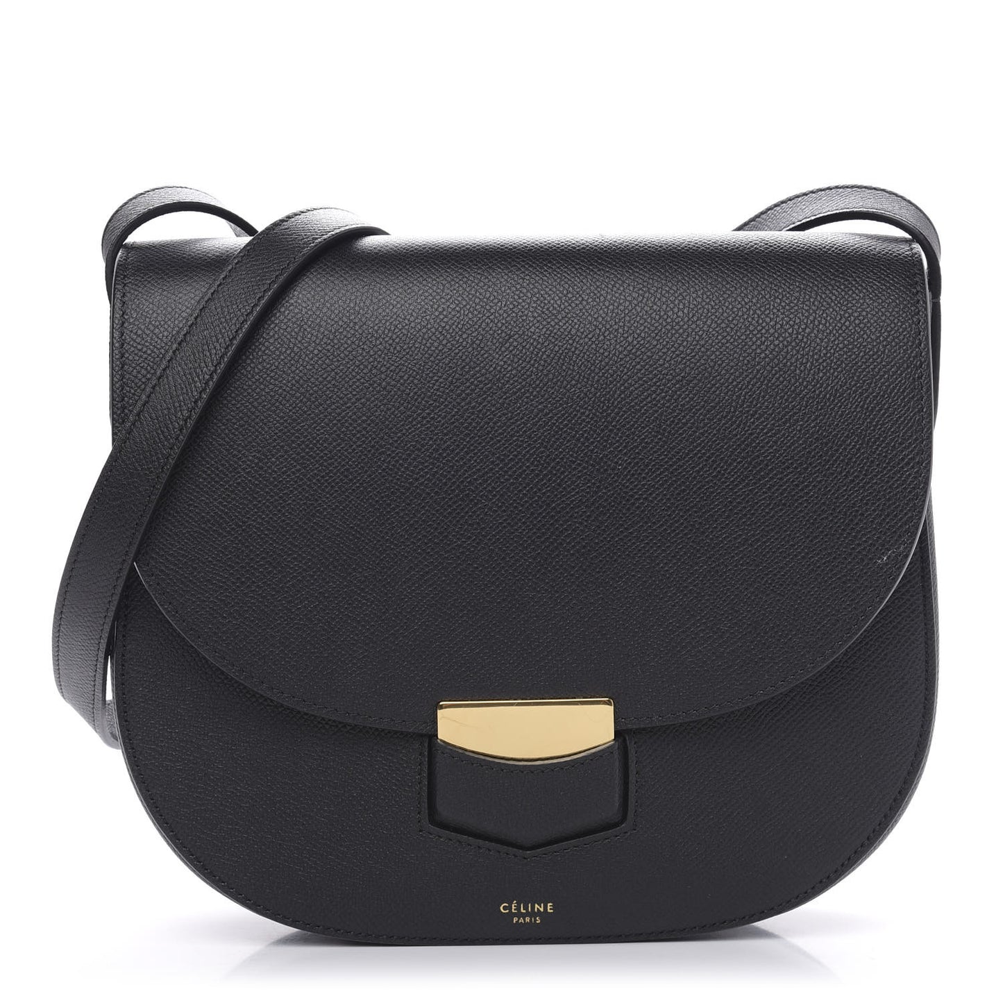 Grained Calfskin Small Trotteur Black