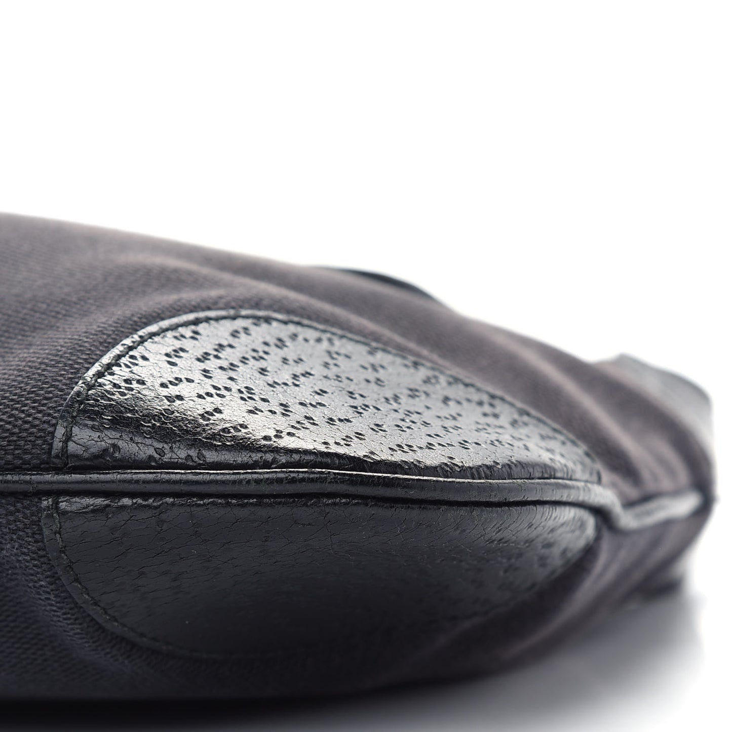 Calfskin Bamboo Handle Jackie O Hobo Black