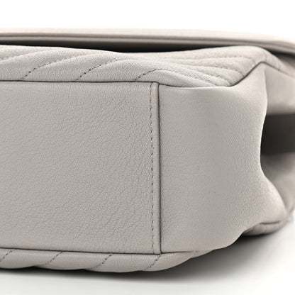 Saint Laurent Sheepskin Matelasse Chevron Monogram Large College Satchel Souris 12 of 12