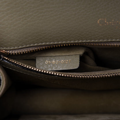 Christian Dior Grained Calfskin Medium Diorama Flap Bag Grey Green 9 of 10