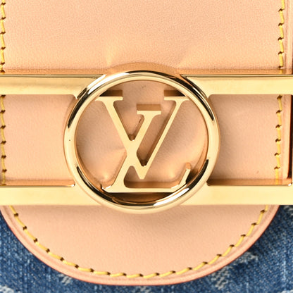 Louis Vuitton Denim Monogram Dauphine Soft GM Blue 7 of 9