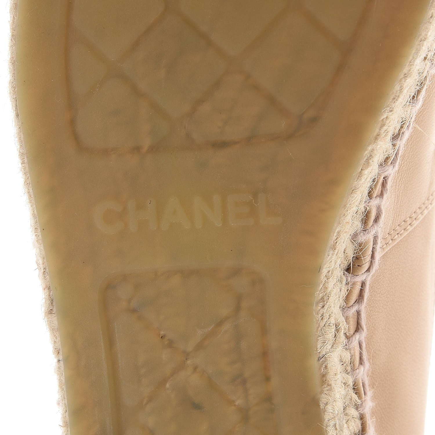 Chanel Lambskin CC Espadrilles 36 Beige Black 6 of 9