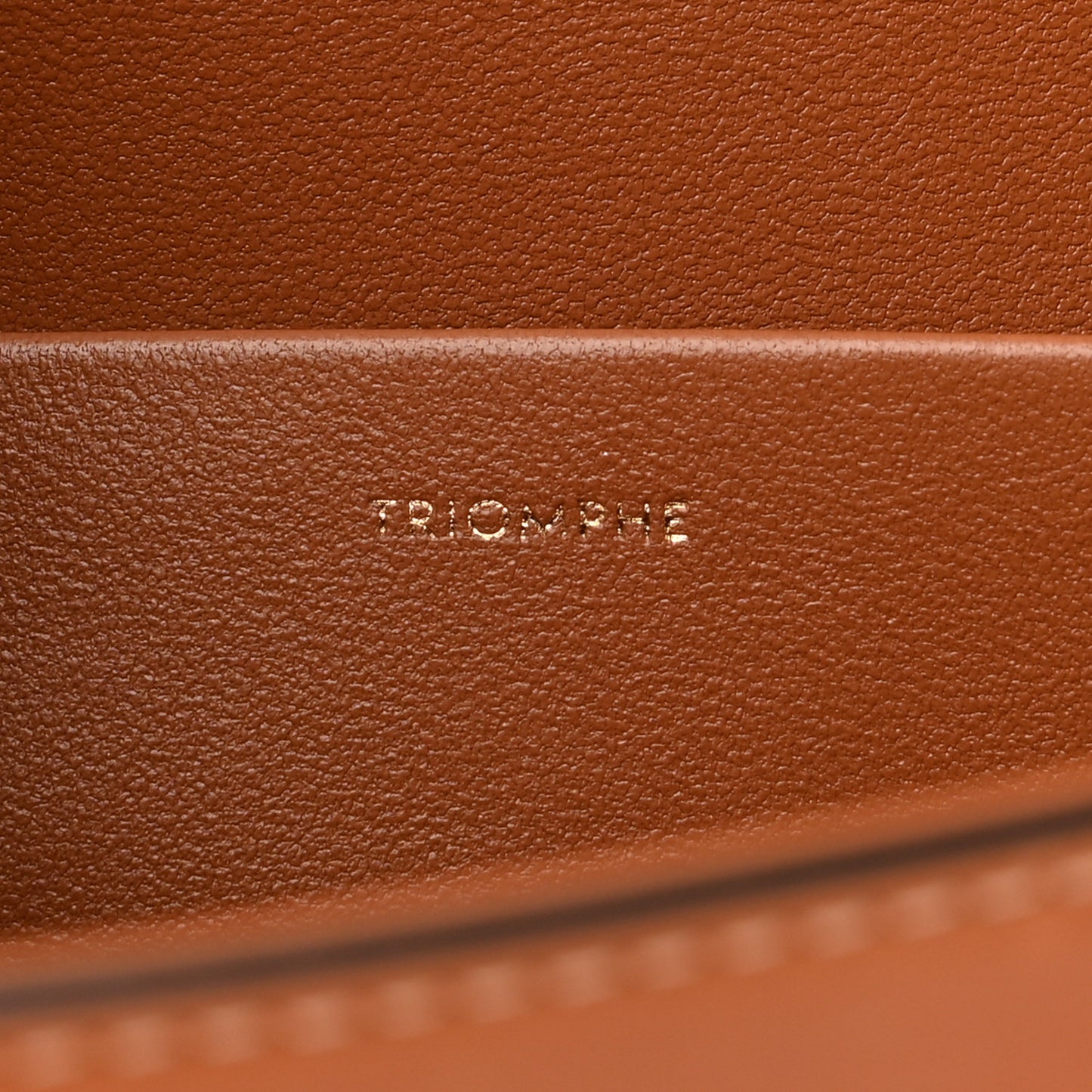 Natural Calfskin Triomphe Shoulder Bag Tan
