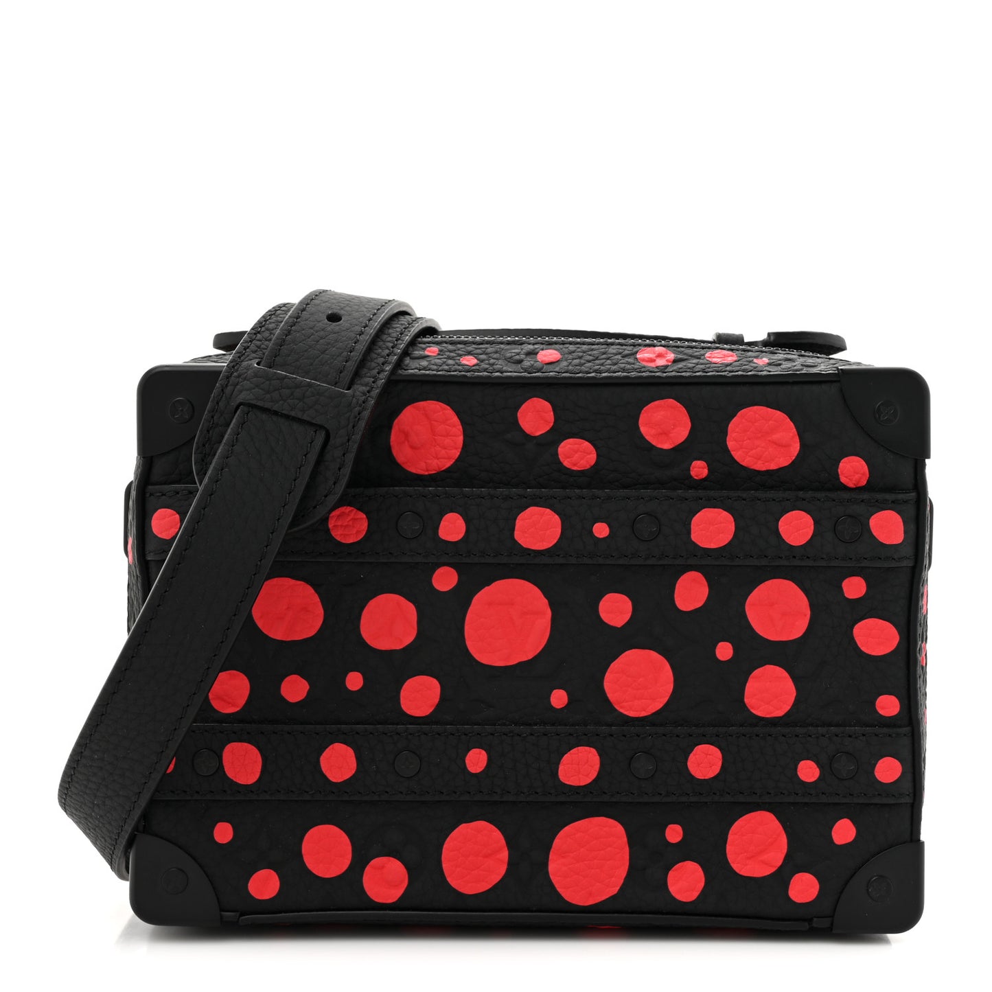 LV X YK Taurillon Monogram Handle Soft Trunk Black Red