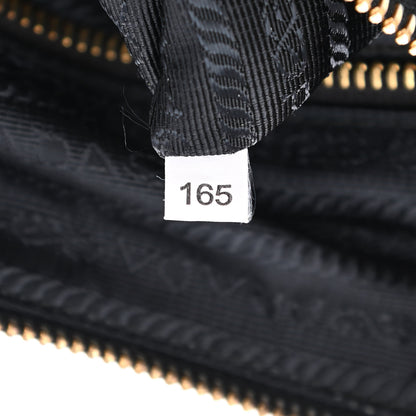 Prada Tessuto Nylon Calfskin Hobo Black 6 of 9