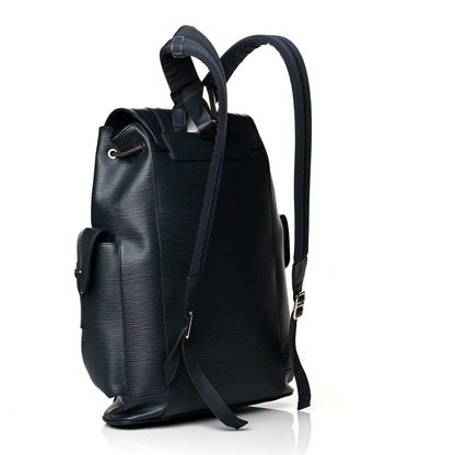 Louis Vuitton Epi Christopher Backpack Navy Stripes 4 of 12