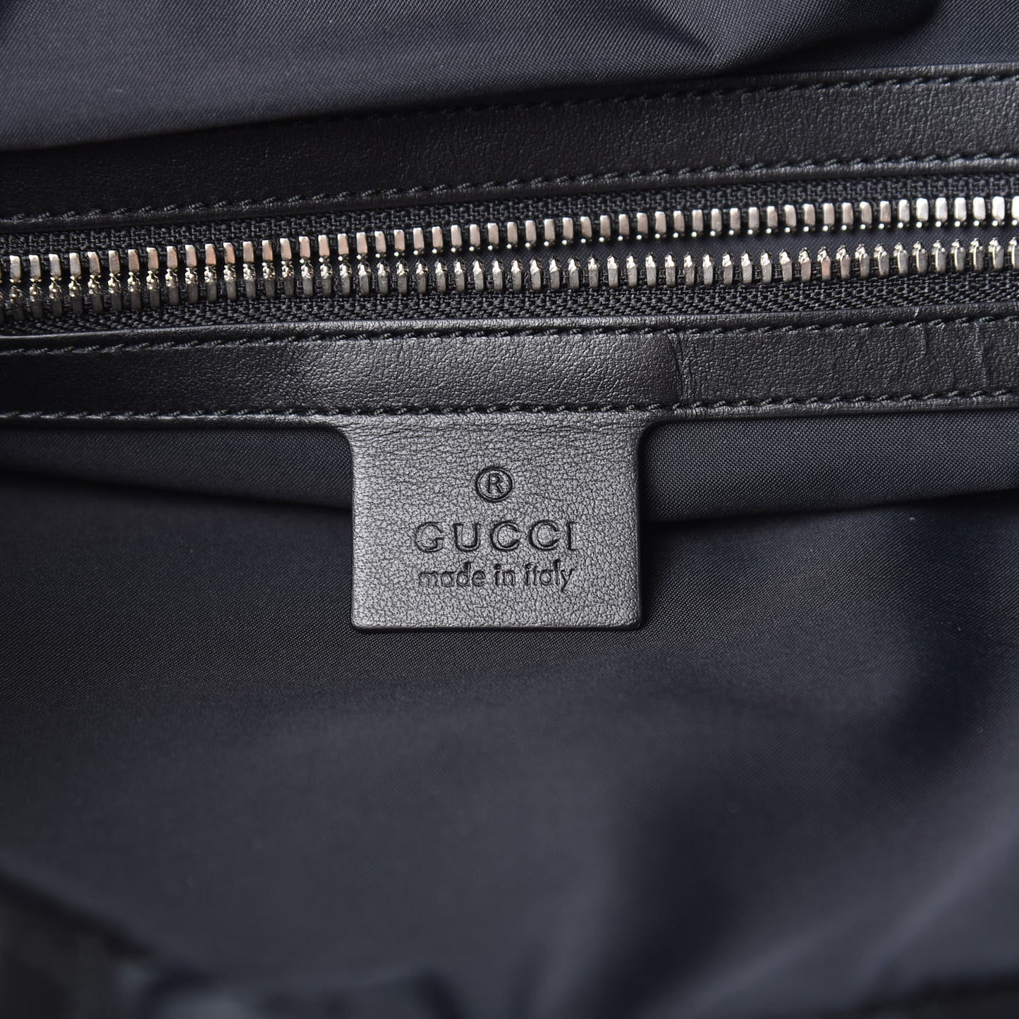 Calfskin Small GucciGhost Drawstring Backpack Black