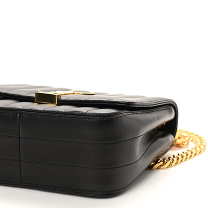 Saint Laurent Lambskin Matelasse Monogram Medium Vicky Chain Bag Black 9 of 9