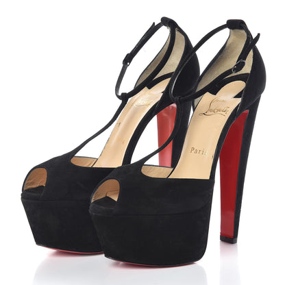 Christian Louboutin Suede Nenecheritza 160 Sandals 38.5 Black 3 of 8