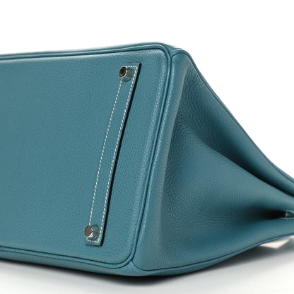 Hermes Togo Birkin 35 Blue Jean 8 of 9