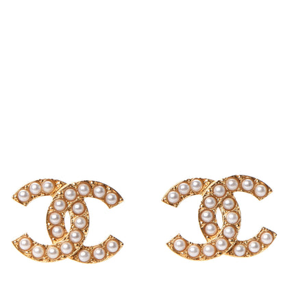 Chanel Pearl CC Earrings Gold 1 of 5