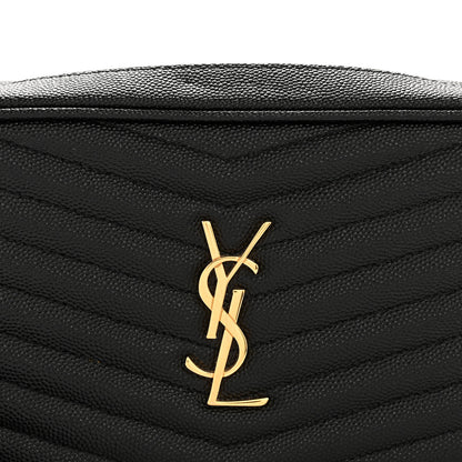 Saint Laurent Grain De Poudre Matelasse Monogram Mini Lou Camera Bag Black 8 of 12