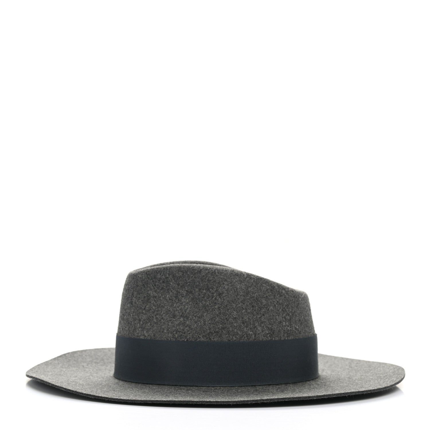 Hermes Rabbit Felt Lacquered Palladium Faubourg Hat Charbon 4 of 8