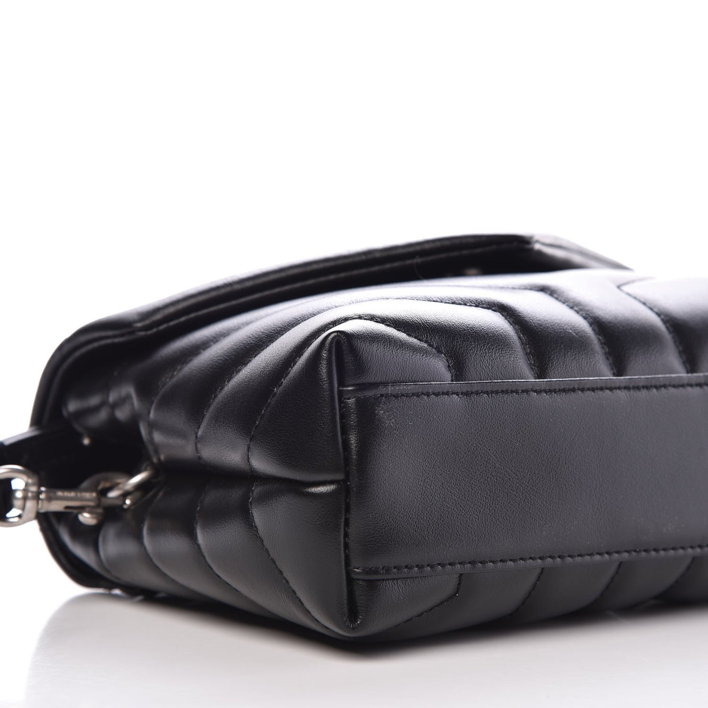 Calfskin Y Quilted Monogram Toy Loulou Crossbody Bag Black