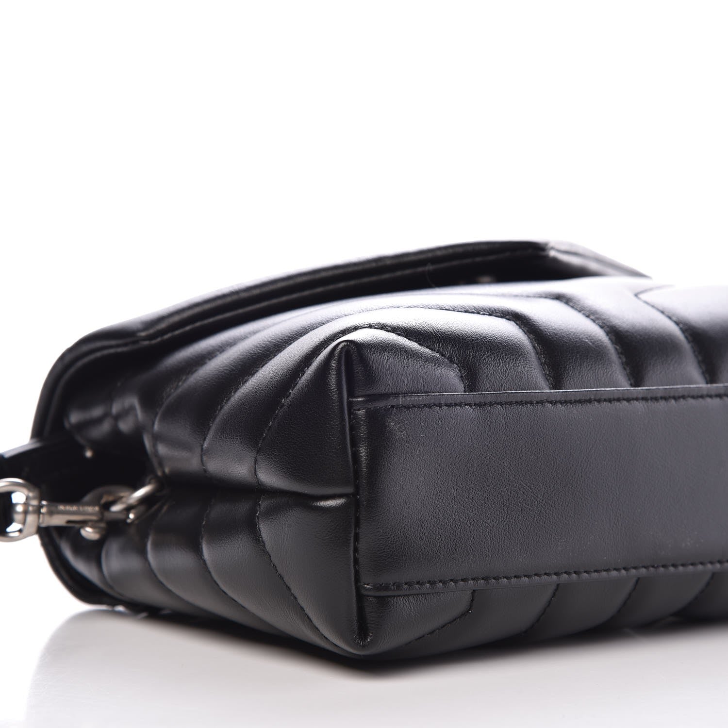 Saint Laurent Calfskin Y Quilted Monogram Toy Loulou Crossbody Bag Black 8 of 9