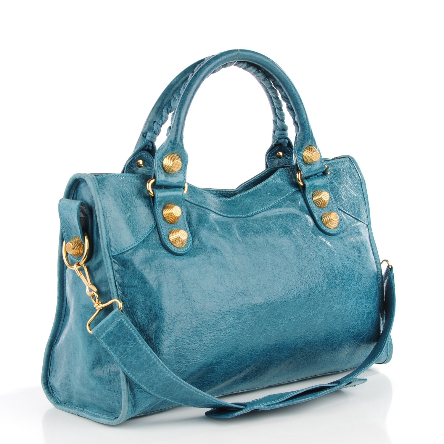 Balenciaga Agneau Giant 21 Gold Hardware City Turquoise 3 of 15