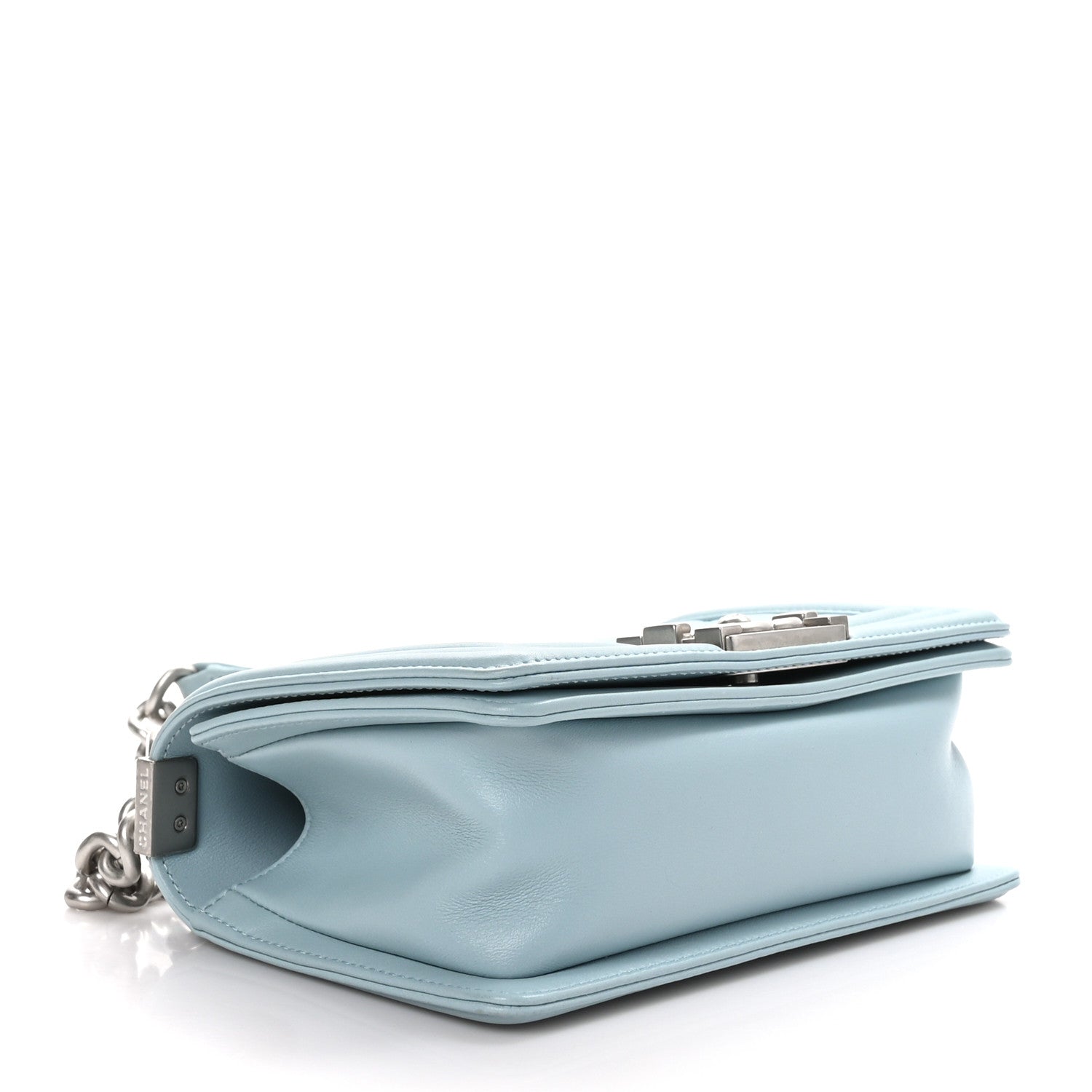 Chanel Lambskin Quilted Small Boy Flap Light Blue 4 of 10