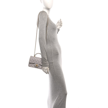 Chanel Lambskin Quilted Mini Top Handle Rectangular Flap Grey 2 of 11