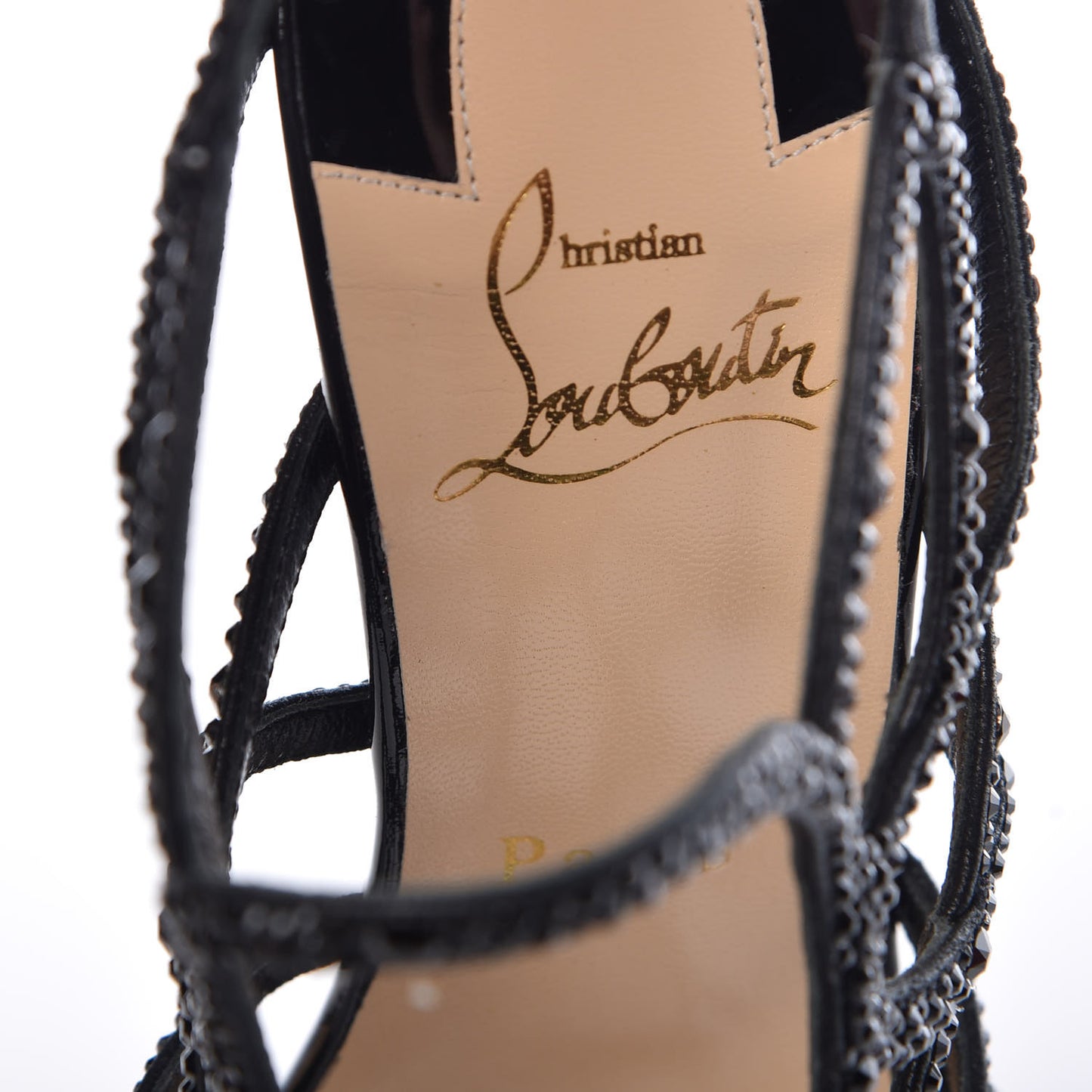 Strass Suede Patent Circonvolu 85 Sandals Heels 37.5 Version Black