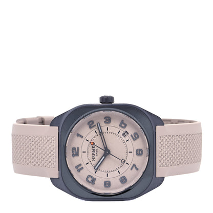 Hermes Titanium Rubber 39mm H08 Special Edition Automatic Watch Taupe 2 of 5