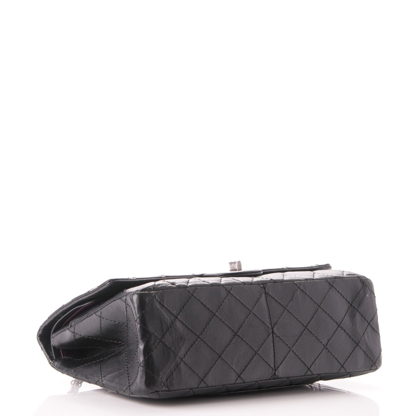 Aged Calfskin Quilted 2.55 Reissue 226 Flap Black