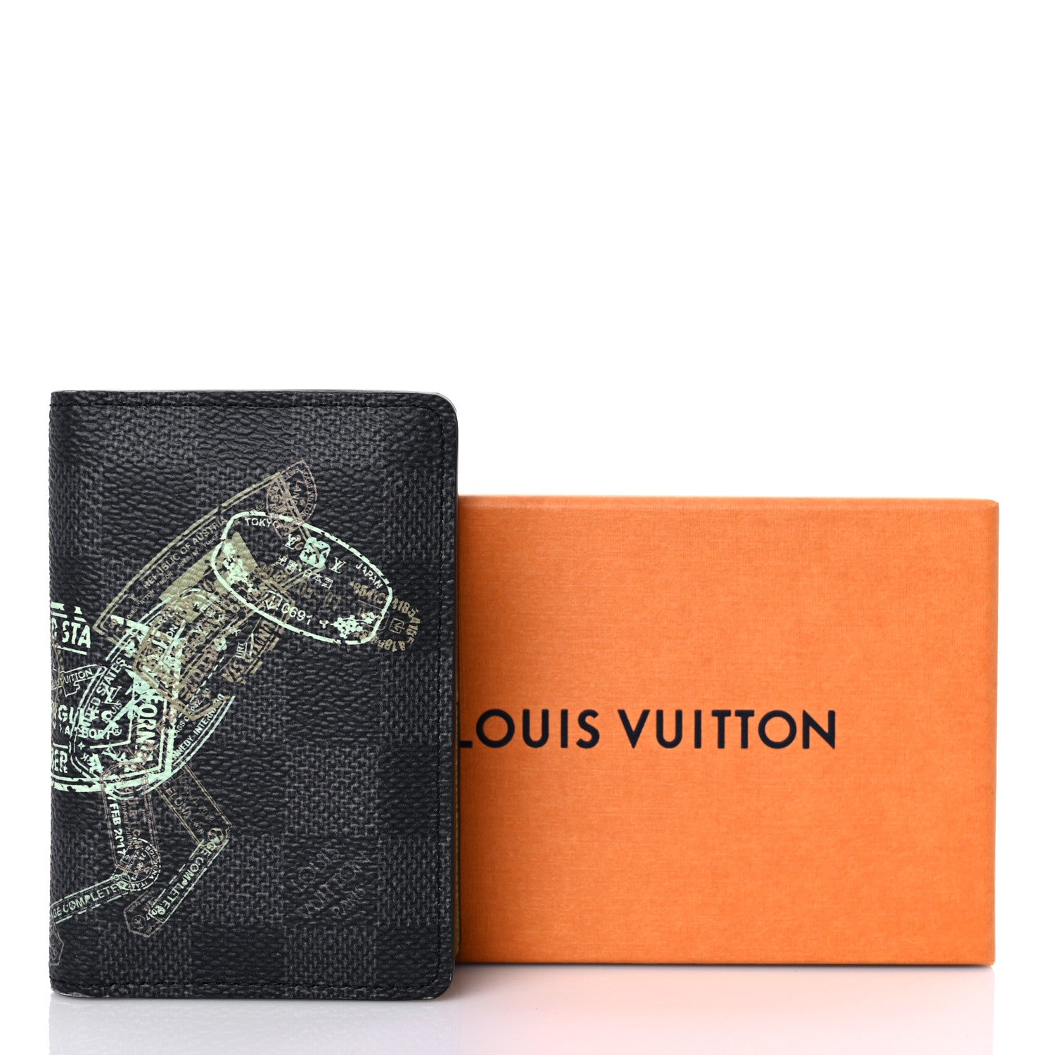 Louis Vuitton Damier Graphite Stamps Pocket Organizer NM 10 of 10
