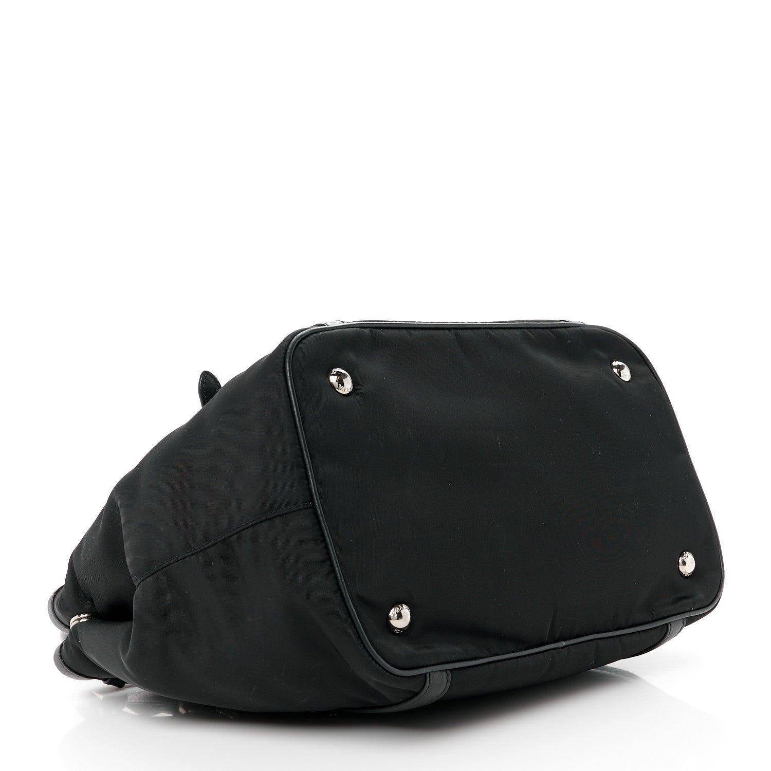 Prada Tessuto Nylon Soft Calf Tote Black 4 of 11