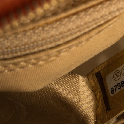 Chanel Calfskin Contrast Stitch Surpique Bowler Brown 7 of 7