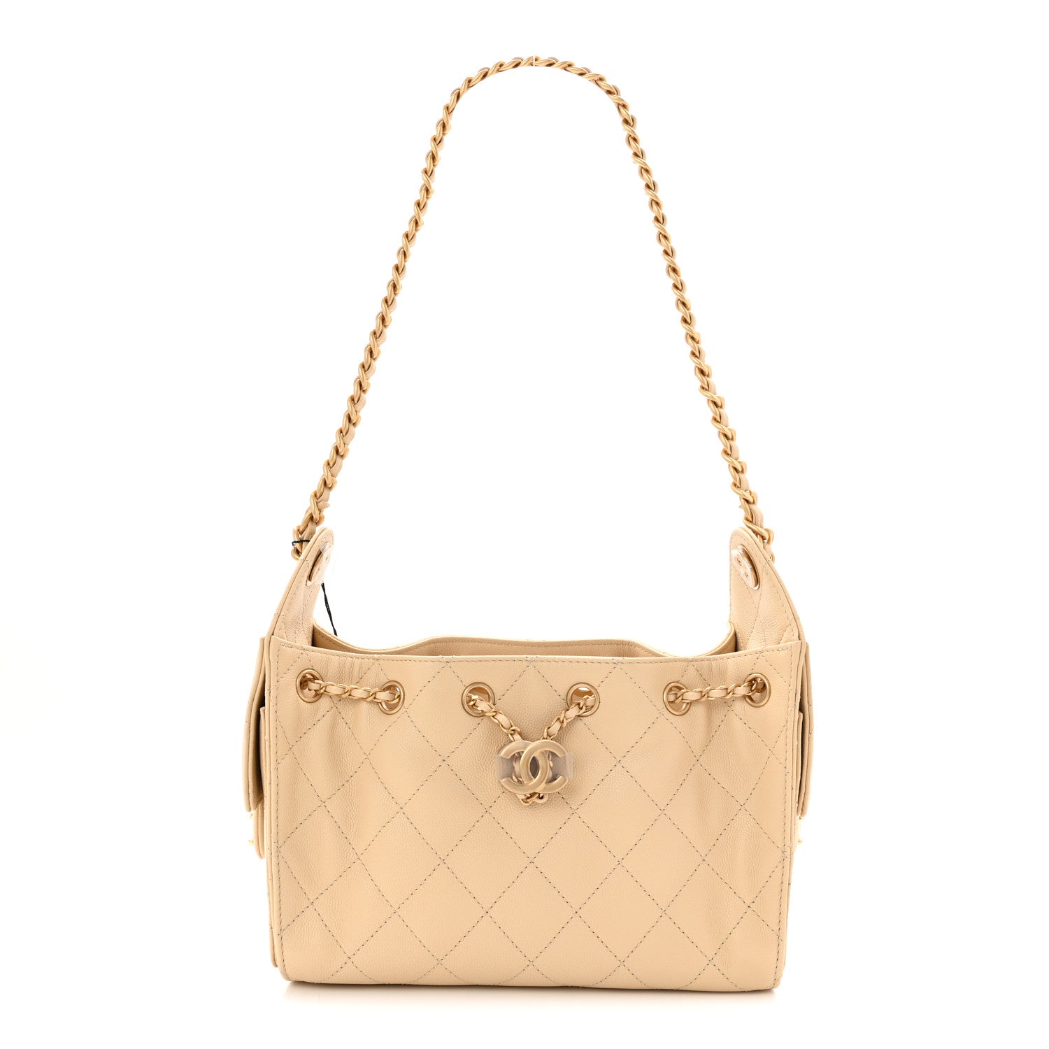 Chanel Caviar Quilted Mini Chanel 25 Handbag Beige 1 of 11
