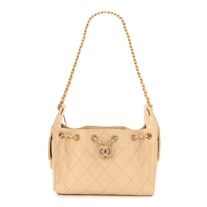 Chanel Caviar Quilted Mini Chanel 25 Handbag Beige 1 of 11