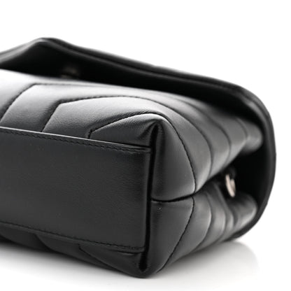 Saint Laurent Calfskin Y Quilted Monogram Toy Loulou Crossbody Bag Black 10 of 11