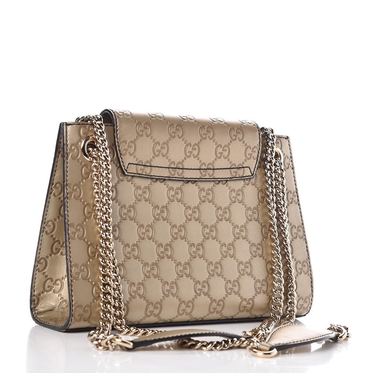 Shine Guccissima Small Emily Chain Shoulder Bag Gold