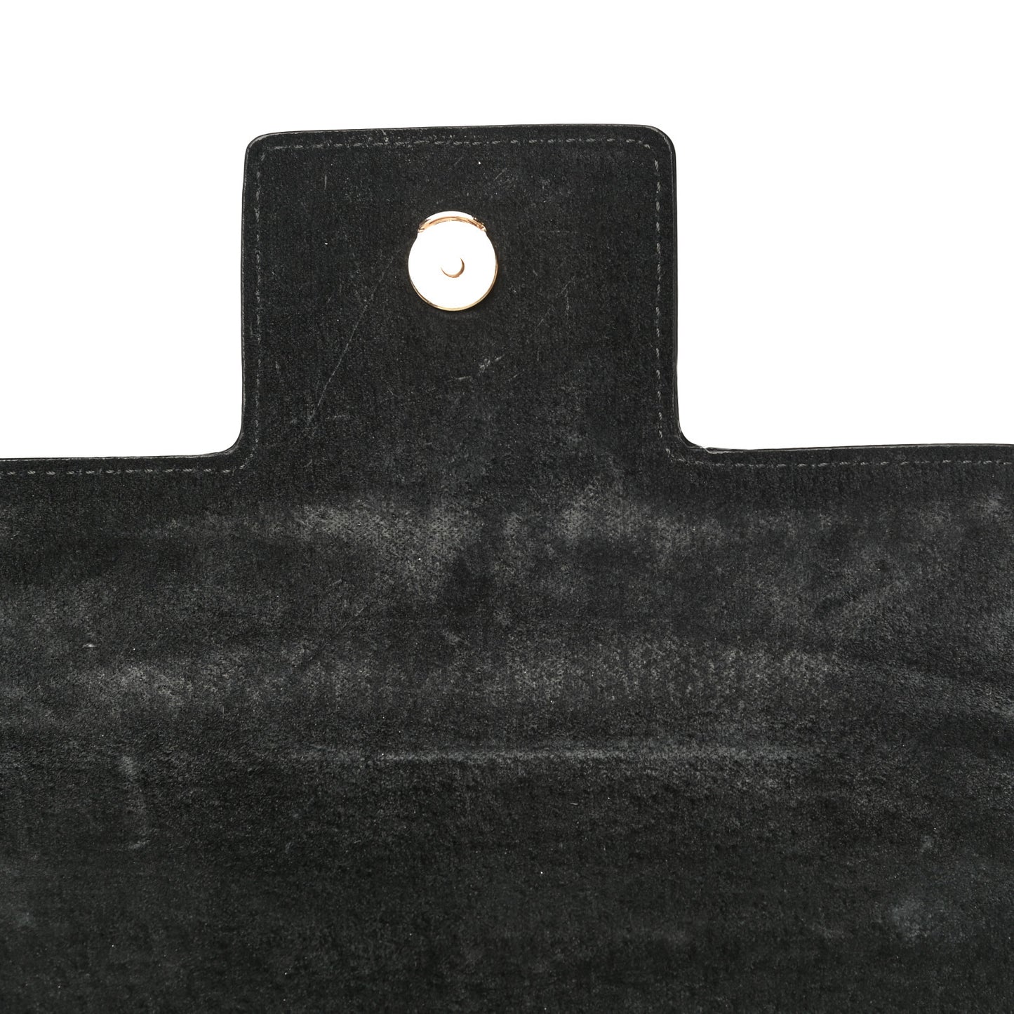 Grained Calfskin Small Insignia Flap Black