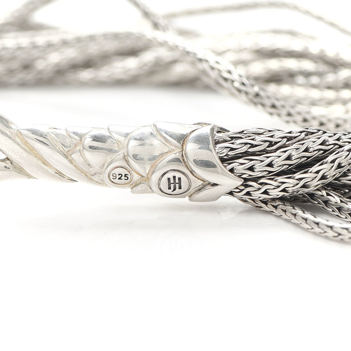 Sterling Silver Black Spinel Sapphire Naga Dragon Multi Chain Necklace
