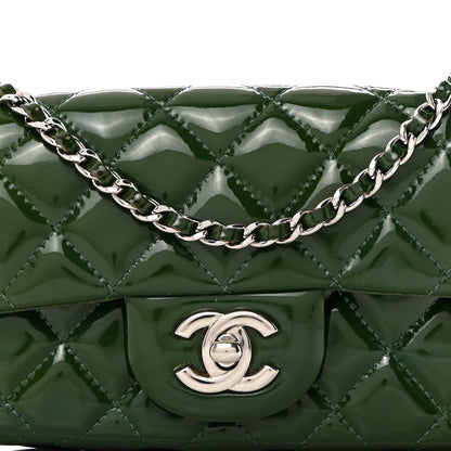 Chanel Patent Quilted Extra Mini Flap Green 8 of 10