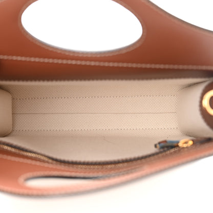 Burberry Canvas Smooth Calfskin Two Tone Mini Pocket Bag Natural Tan 5 of 11